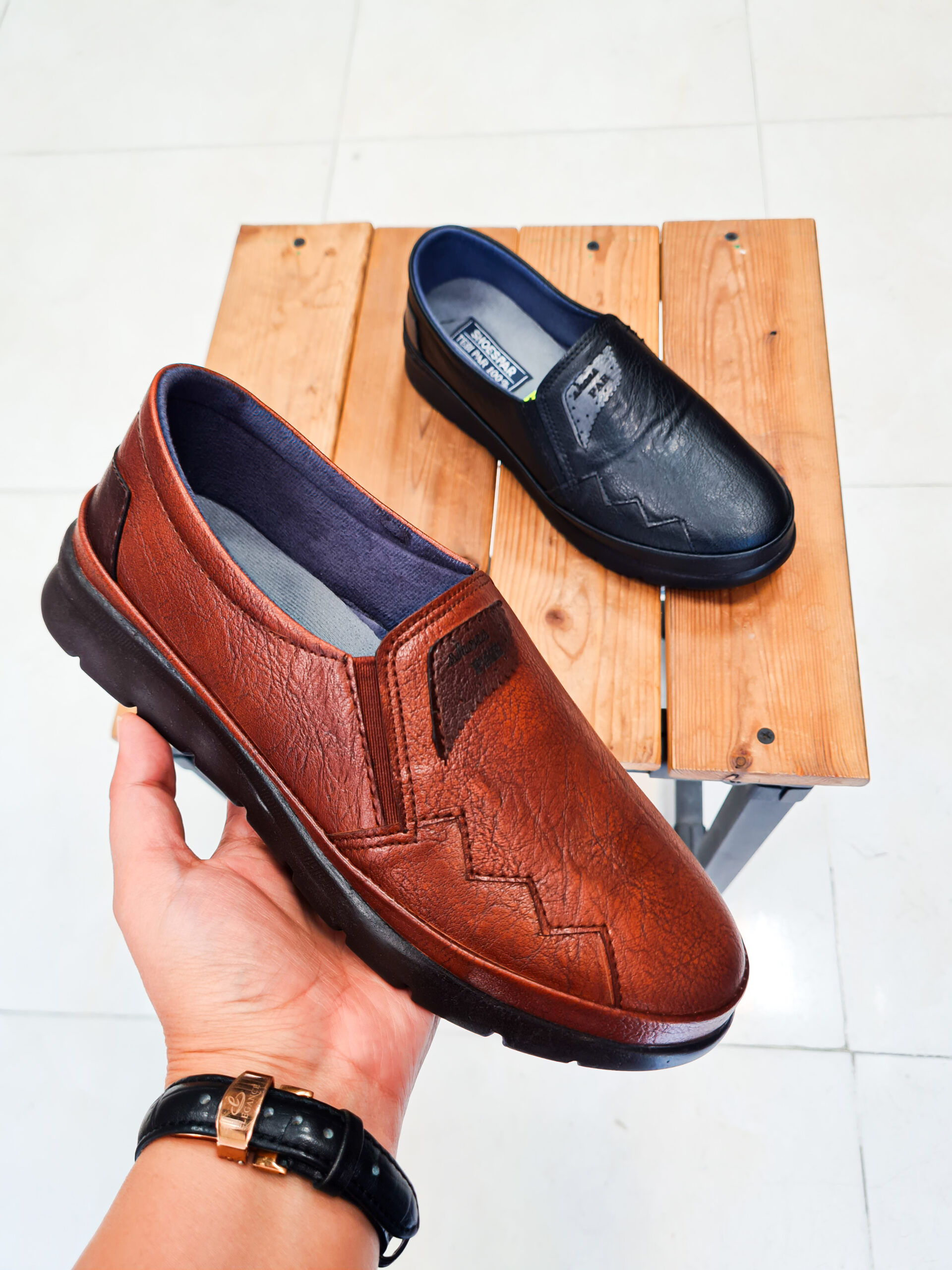 1000319425(1) کفش چرمی طبی زنانه