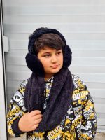 اسکارف رینگی نرمالو ست با هدبند و گوش گیر زمستانی