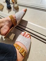 دمپایی زنانه شیک پاشنه دار کنفی مشکی