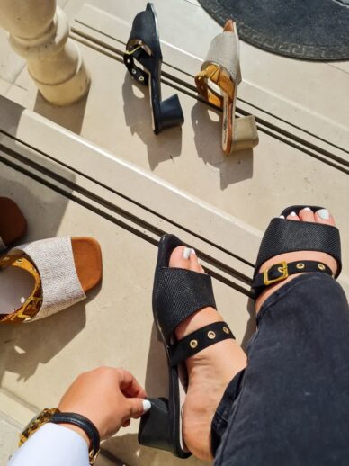 دمپایی زنانه شیک پاشنه دار