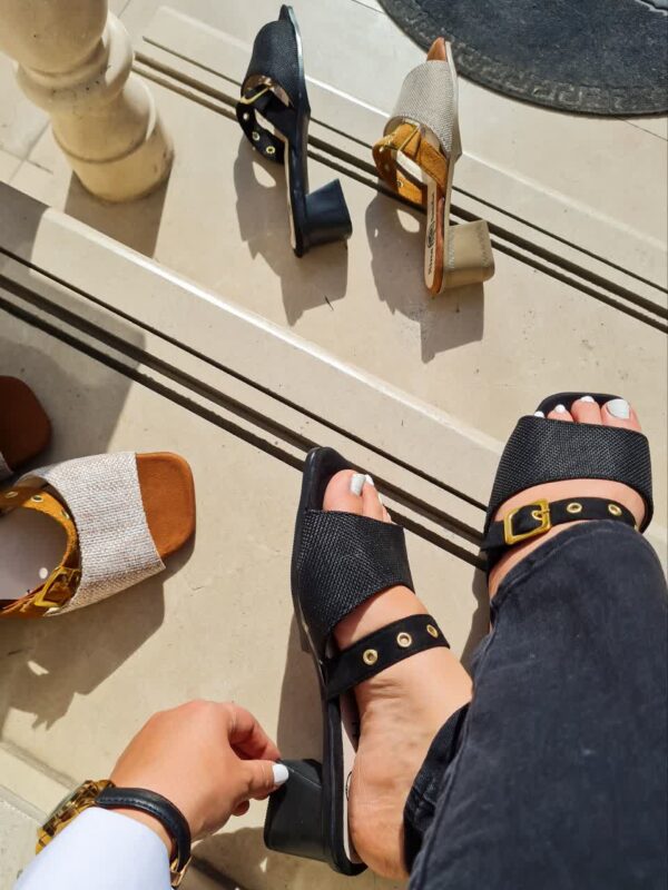 دمپایی زنانه شیک پاشنه دار