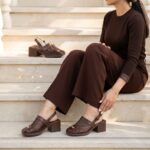 کفش زنانه توری پاشنه